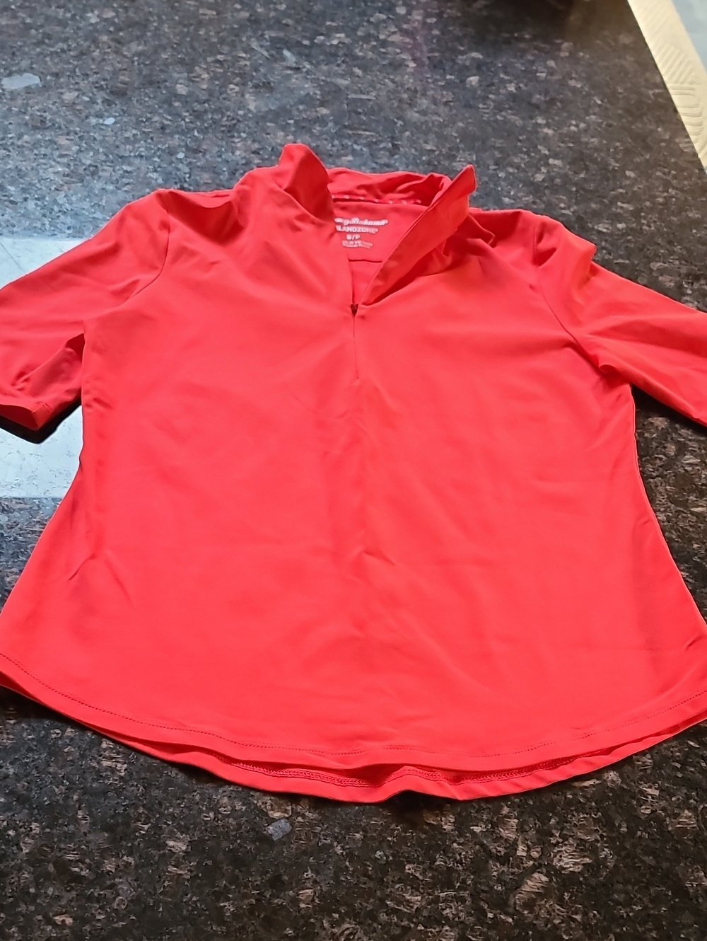 Tommy Bahama Short-Sleeve Quarter-Zip Top in Red